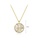 Glamorousky white 925 Sterling Silver Plated Gold Fashion Alphabet H Geometric Round Mother-of-pearl Pendant with Cubic Zirconia and Necklace C29A4ACE63C5C8GS_2
