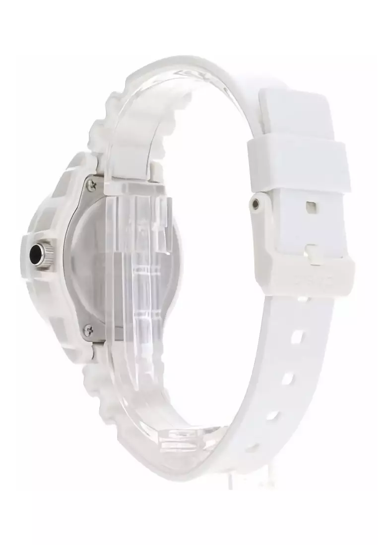 Casio - Female Analog Watches - Jam Tangan Analog Wanita - White - Resin Strap - LRW-200H-4E3VDF