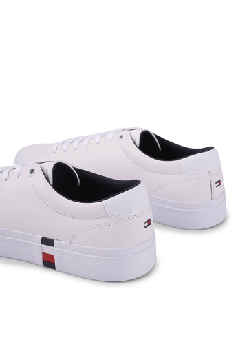 tommy hilfiger corporate leather sneaker white