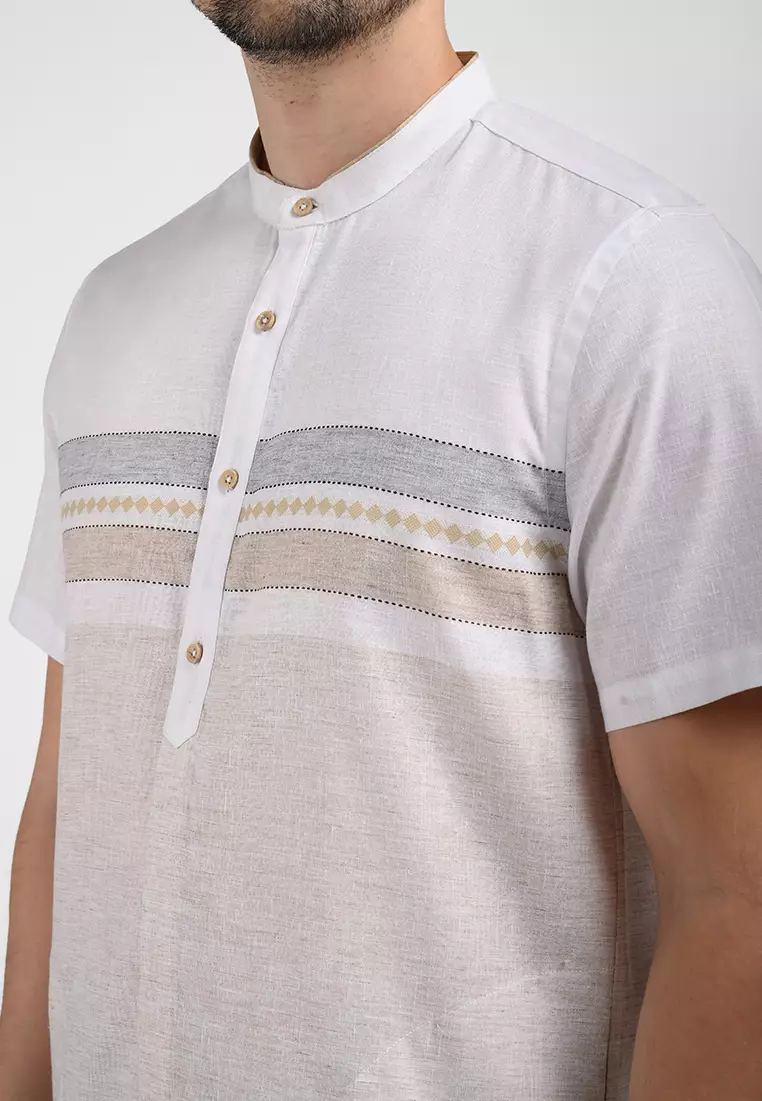 MOC Kemeja Koko Lengan Pendek Pria AHMAD-KHAKI