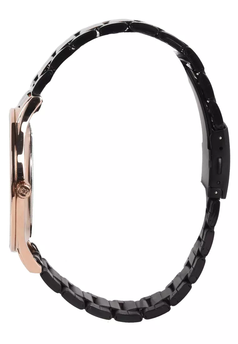 Mirage - Jam Tangan Pria - Rosegold Black - Stainless Steel Bracelet - 8670M-A