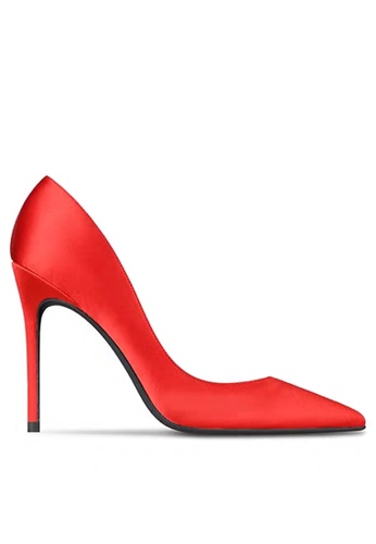 Twenty Eight Shoes red 8CM Silk Fabrics Pointed High Heel Shoes D01-c 76110SHF24DB13GS_1