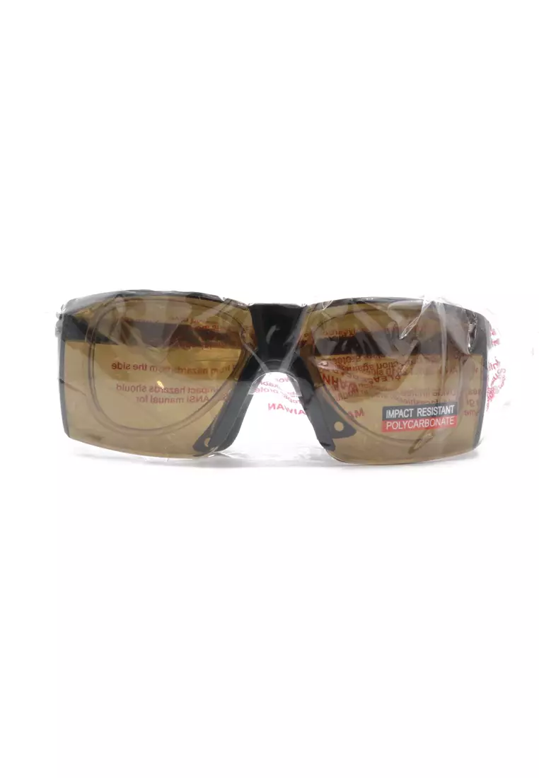 ProSafe Shield (Brown) RX-insert Safety Goggles/Glasses for Men/Women