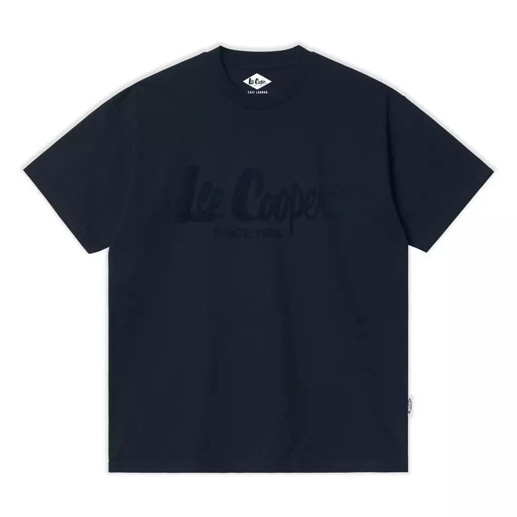 Lee Cooper T-shirt Logo Type Navy on Navy TS04