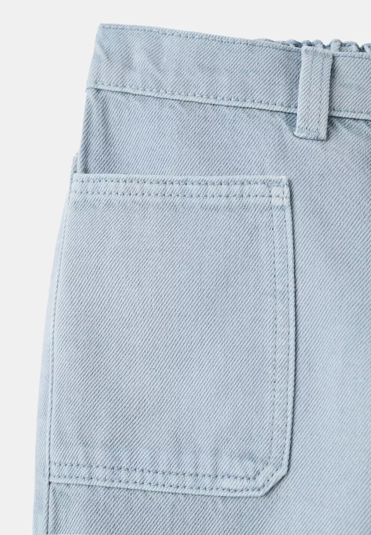 Straight Jeans With Elasticated Waistband