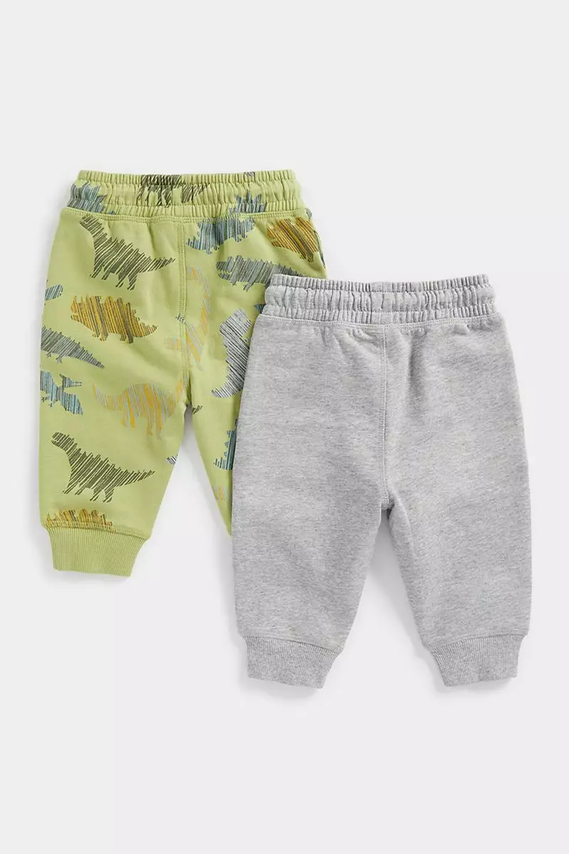Mothercare Dino Club Joggers - 2 Pack - Celana Panjang Bayi Laki-laki (Hijau)