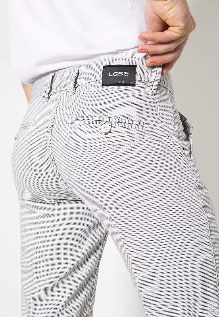LGS - Celana Pendek Pria Casual - Polos - Abu - Slim Fit - CSS.429.054.264.C