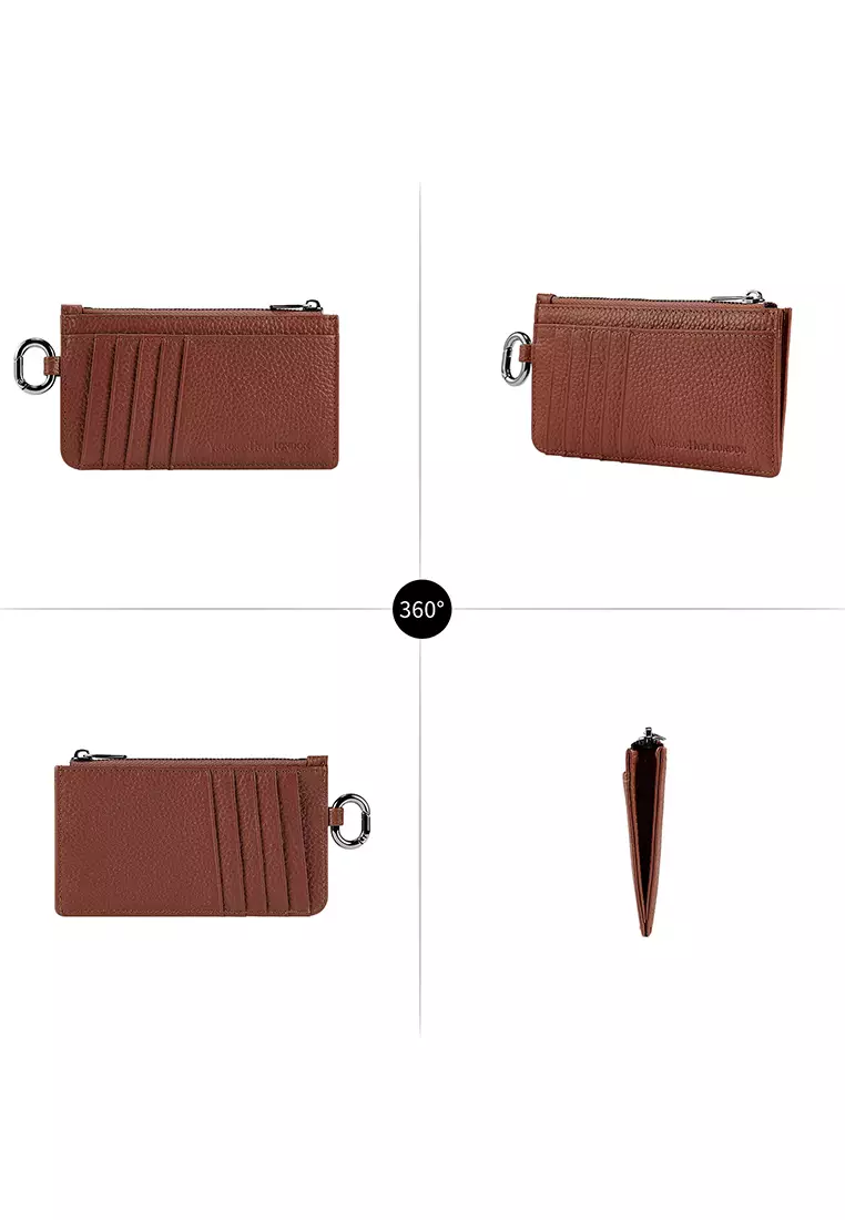 Jov 真皮卡包 小号拉链卡夹 10+卡位-焦糖色