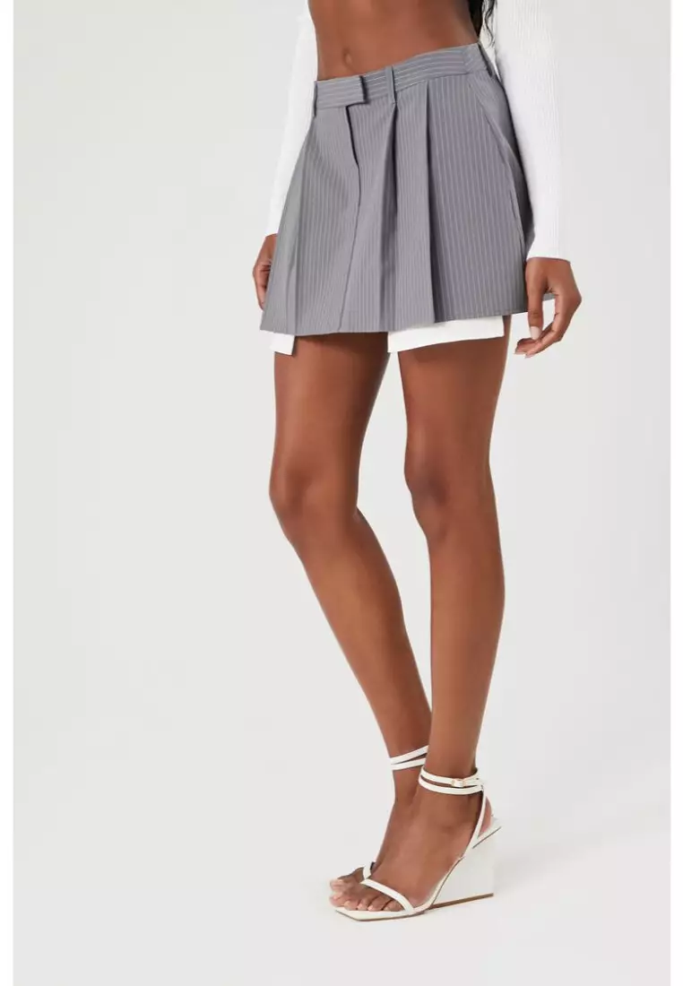 Buy FOREVER 21 Pinstriped Pleated Mini Skirt 2024 Online ZALORA