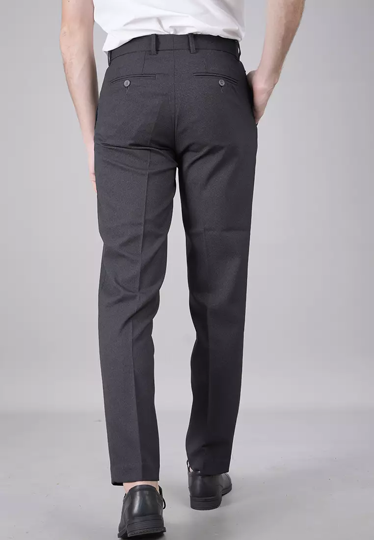 Johnwin - Celana Formal - Celana Pria - Hitam - Polyester - Slim Fit - F.994.010.230.C