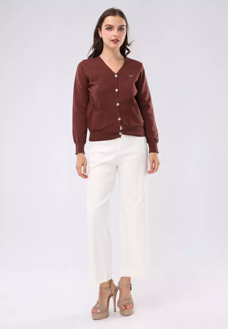 Knitted Plain Long Sleeves Jacket