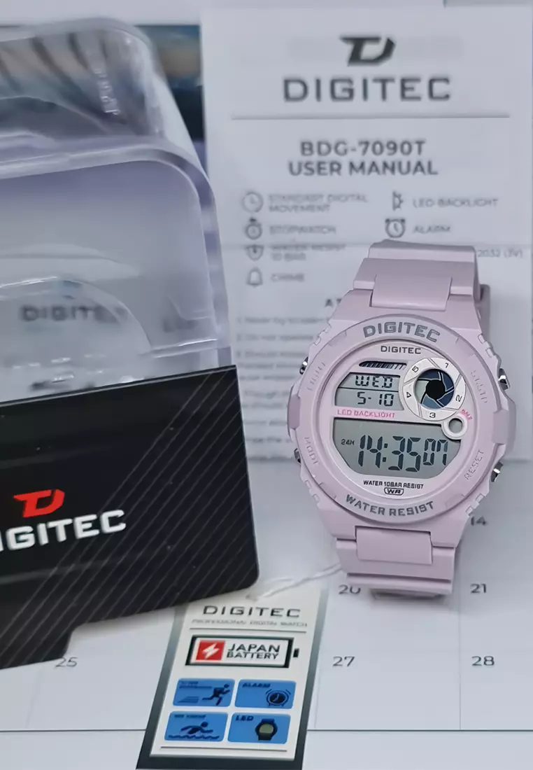 Digitec - Female Digital Watches - Jam Tangan Digital Wanita - Purple - Resin Strap - 7090T-C
