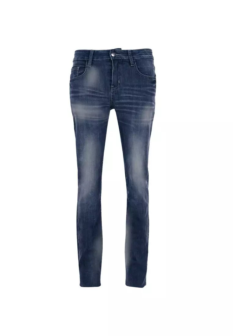 3Second Men's Long Skinny Jeans Wash Denim On OL-C041024
