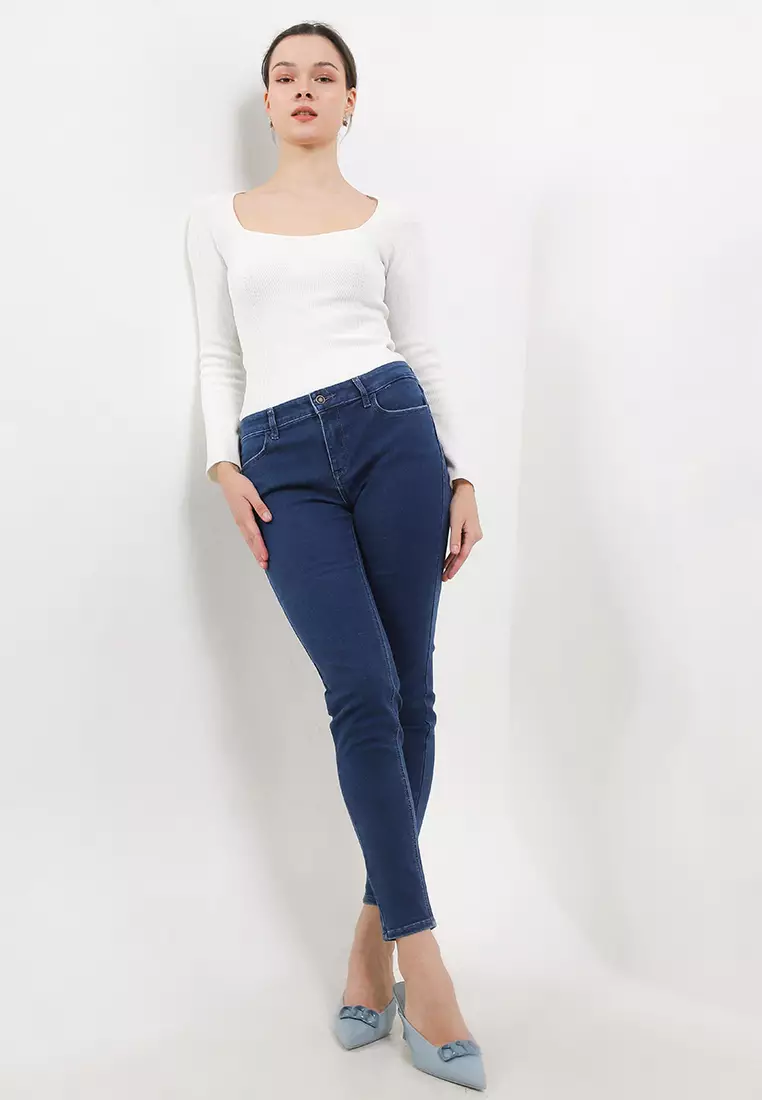 Women's Mid Rise Jeans (Super Stretch)