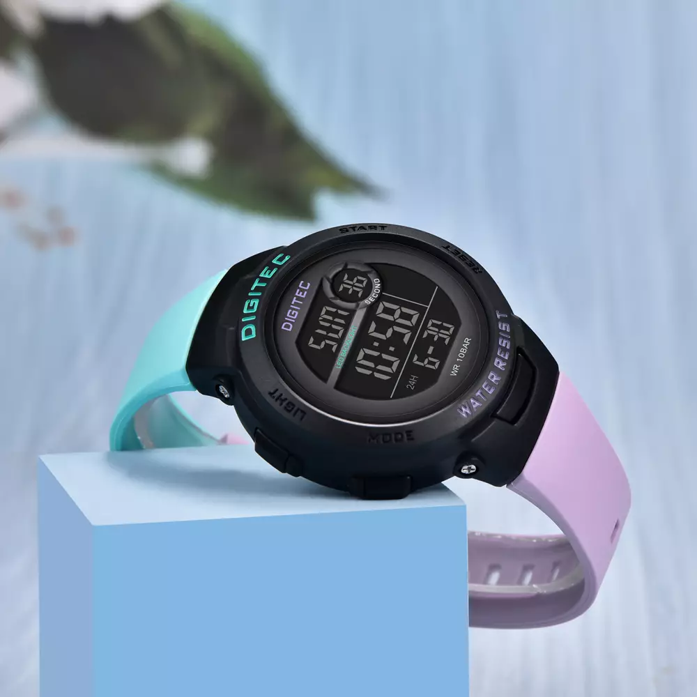 Digitec Jam Tangan Wanita - Blue Purple - Rubber - BDG-7092T-BBPU-4B