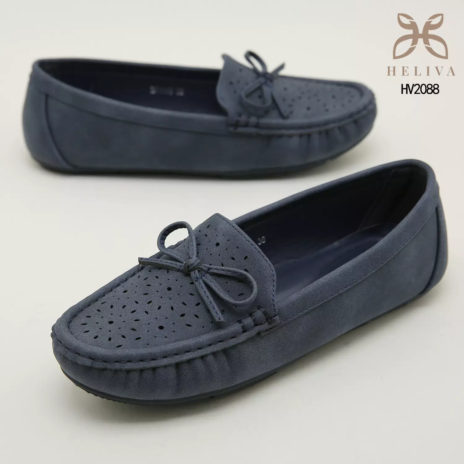 Heliva Elysia Loafers Slip On Bow Shoes