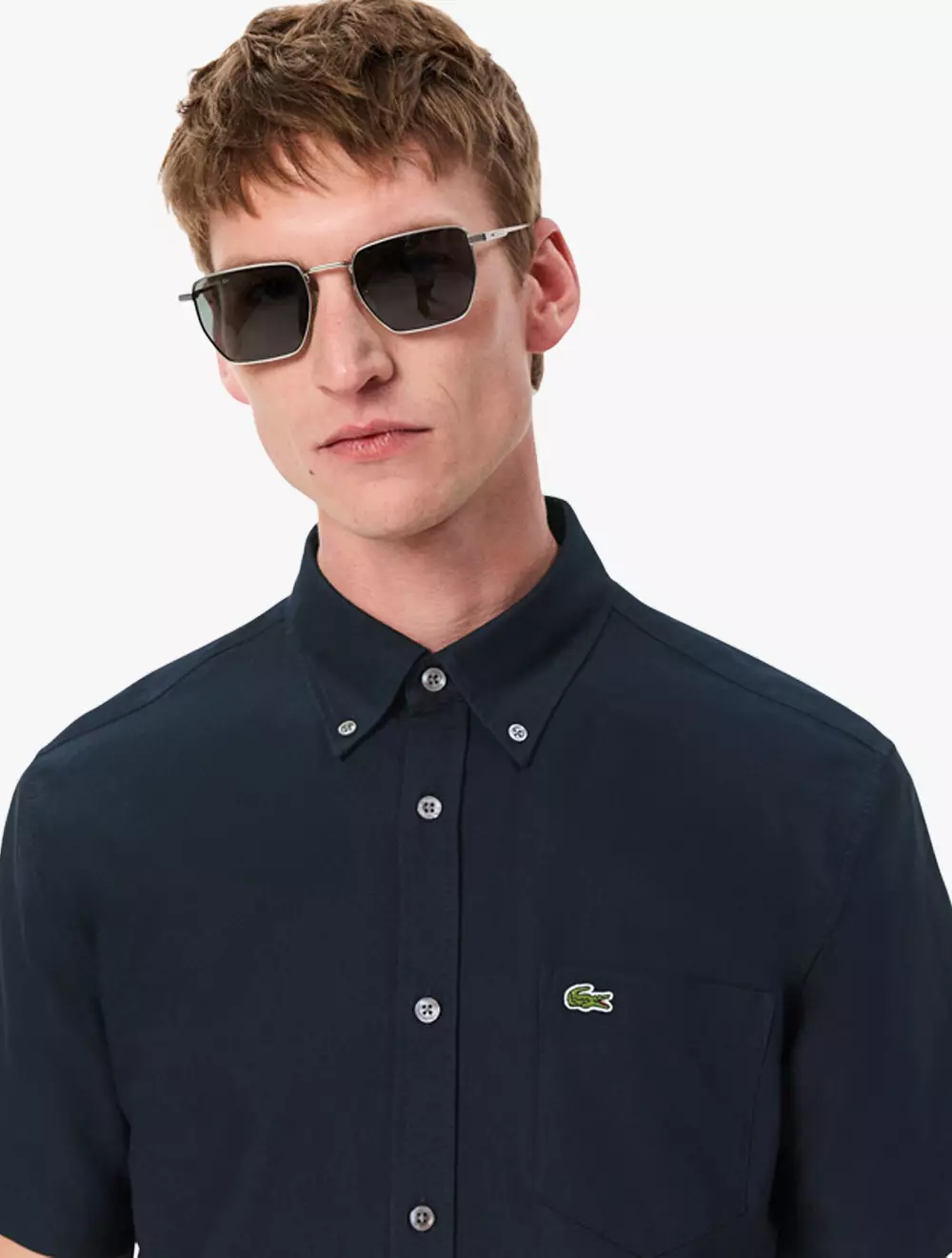 Regular Fit Short Sleeved Oxford Shirt - Blue - Blue