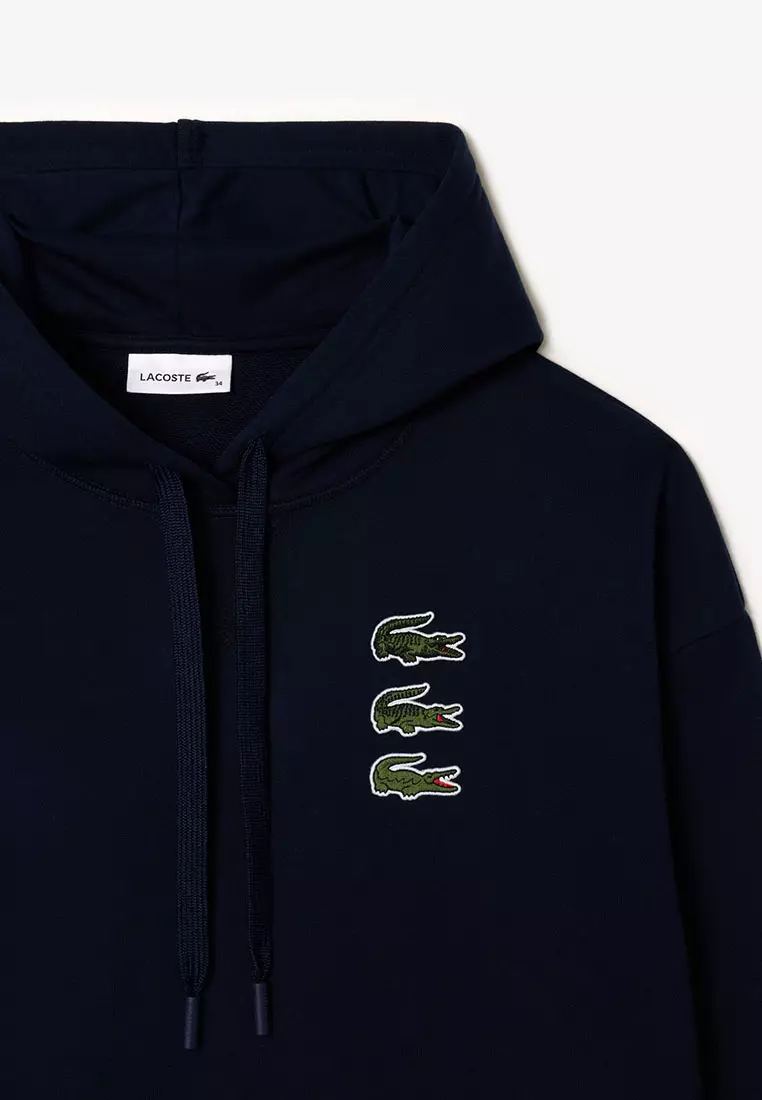 Buy Lacoste Cotton Fleece Hooded Sweatshirt Dress Online ZALORA