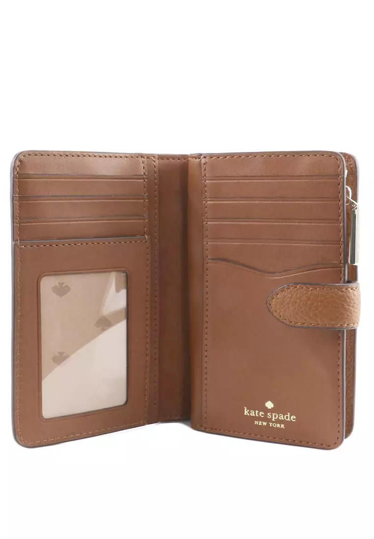 Leila Medium Compartment Bifold Wallet - Brown