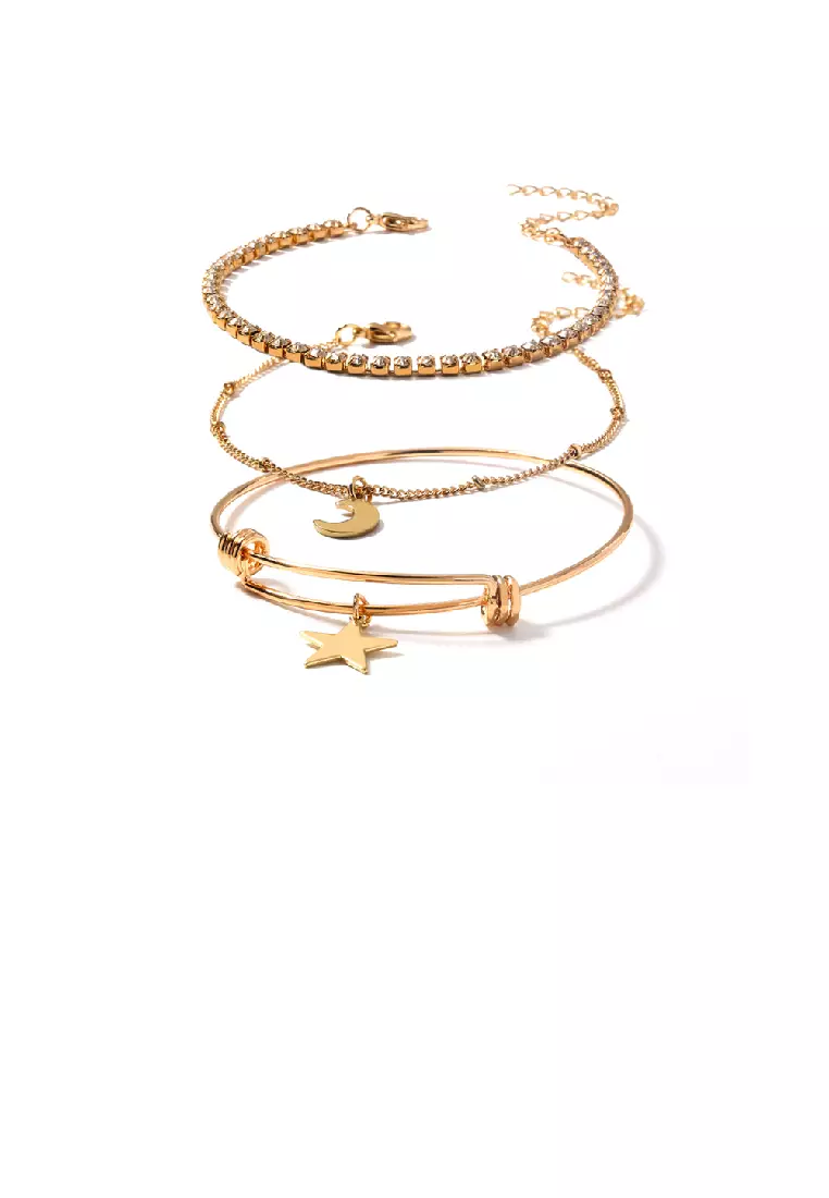 Gold outlet cz bracelet