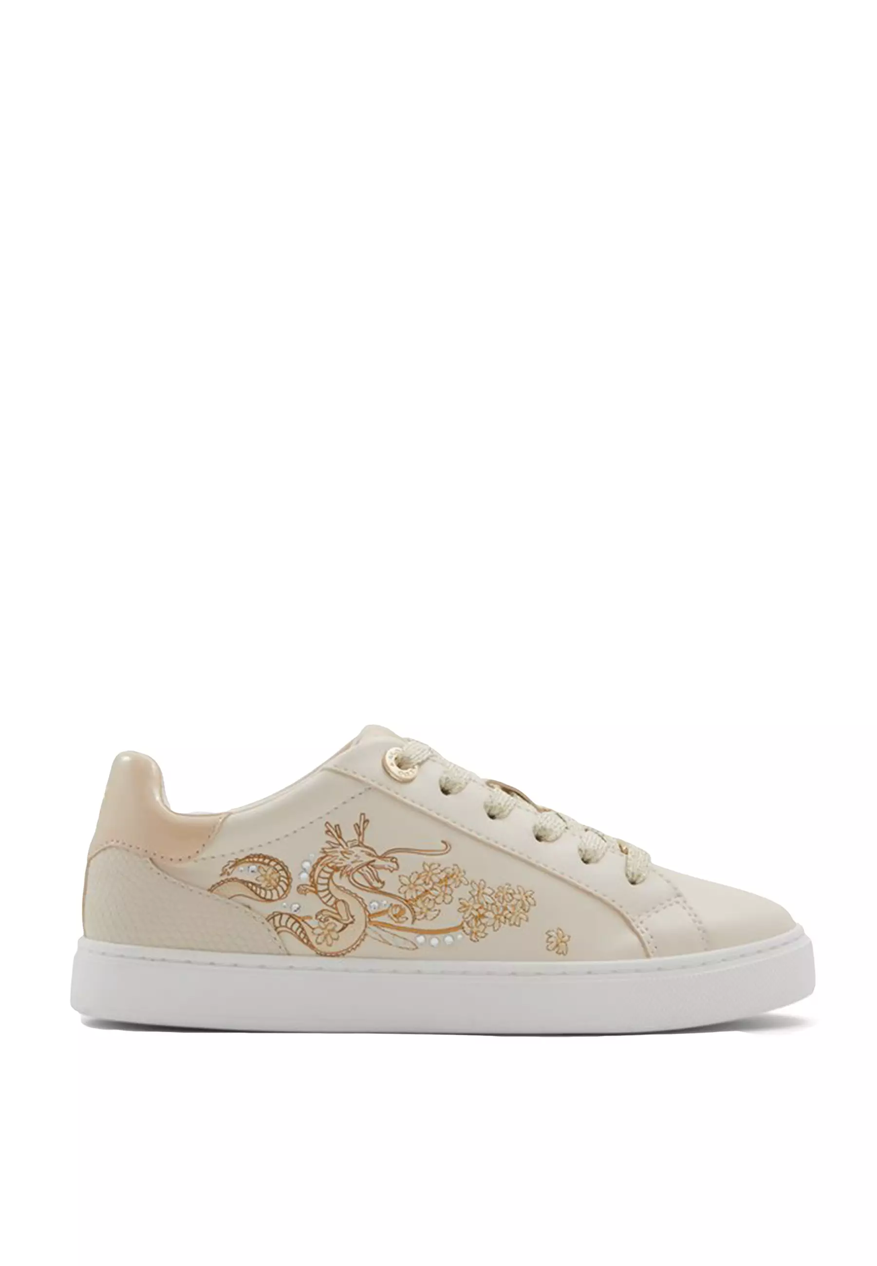 Aldo 2025 gold sneakers