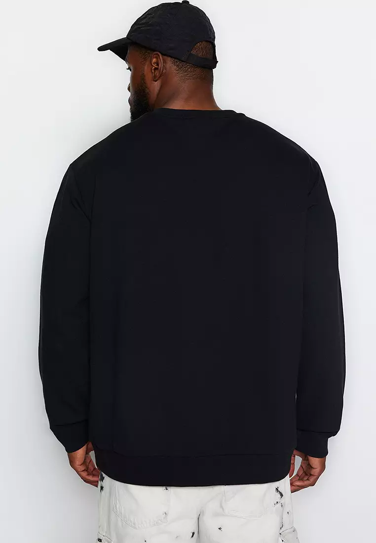 Plus Size Minimal Printed Sweatshirt