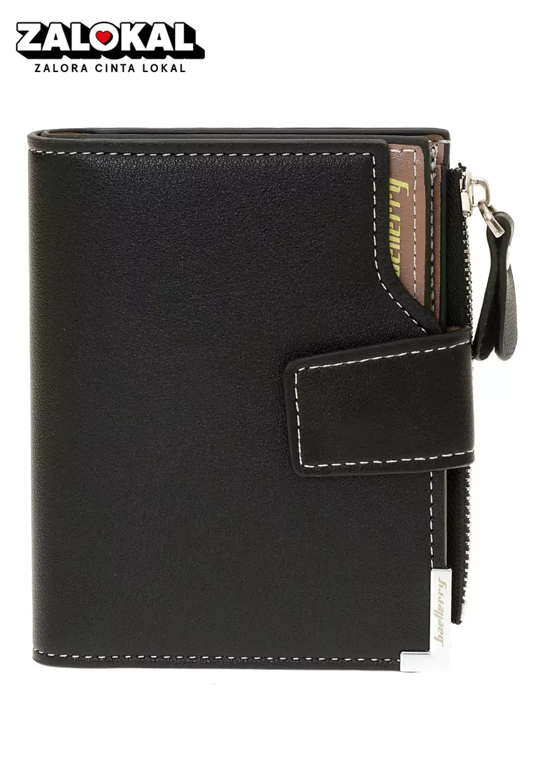 Dompet Pria Short Wallet Model Pendek Many Slot Material PU Leather ORIGINAL