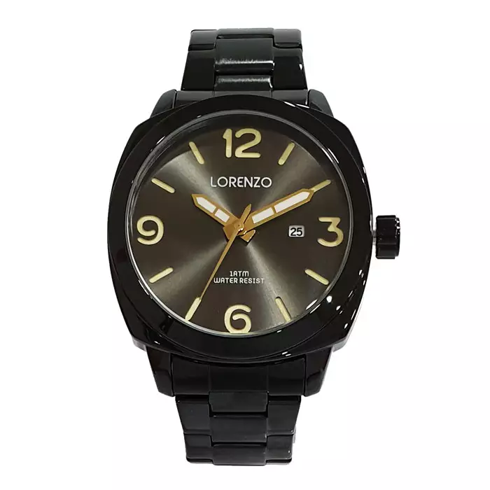 Jam tangan LORENZO 1039 Analog Original Rantai Stainless