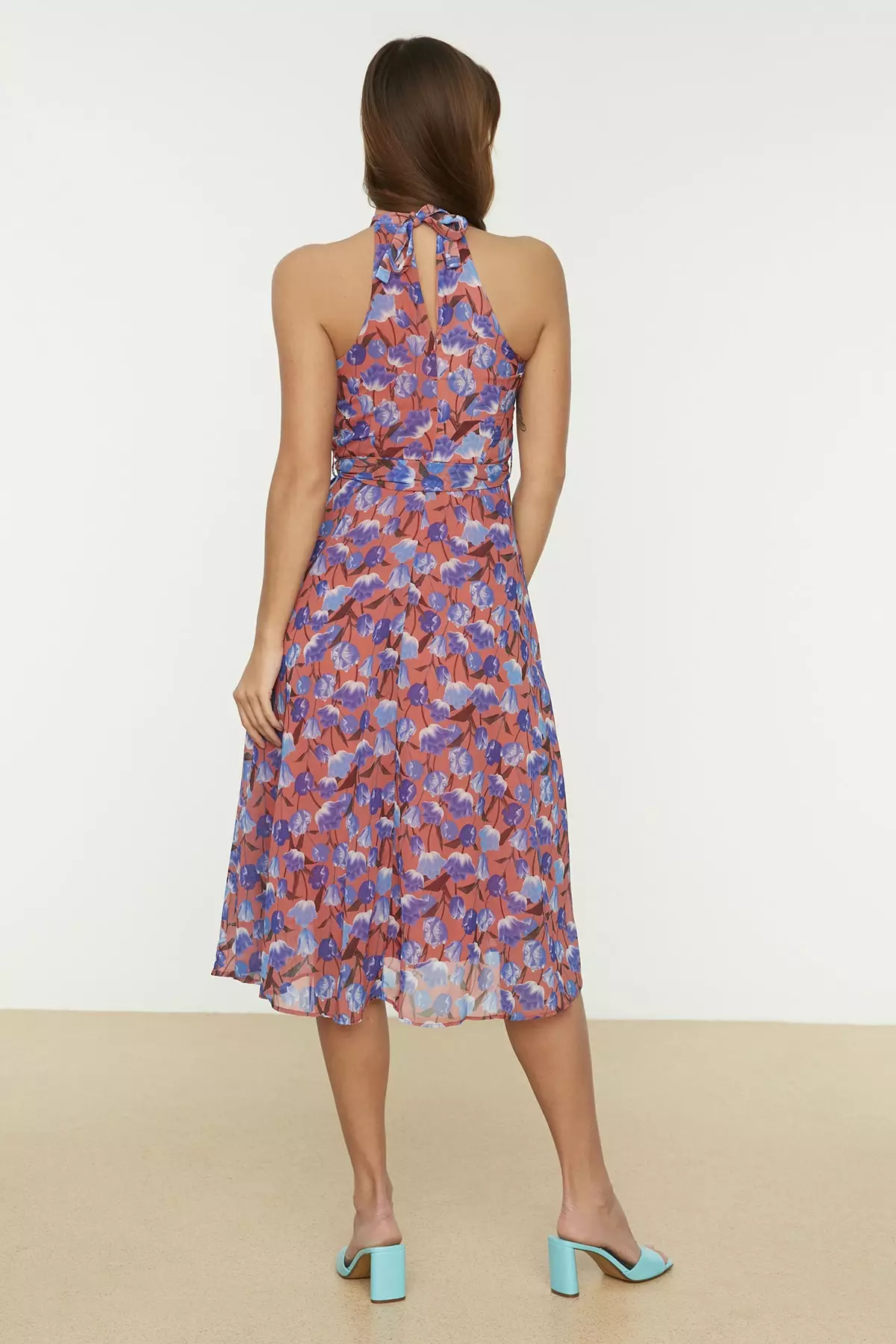 Buy Trendyol Belted Midi Floral Print Dress 2024 Online | ZALORA Singapore