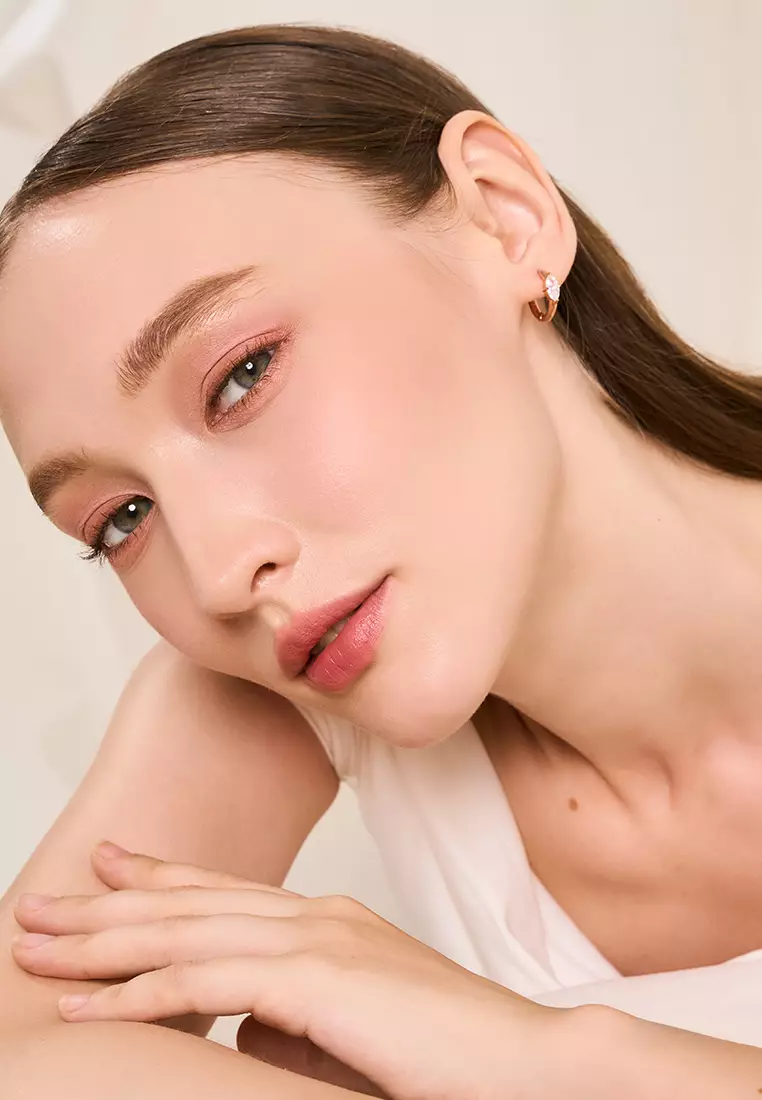 Elaine Oval-Cut Hug Hoop Earrings in Rose Gold