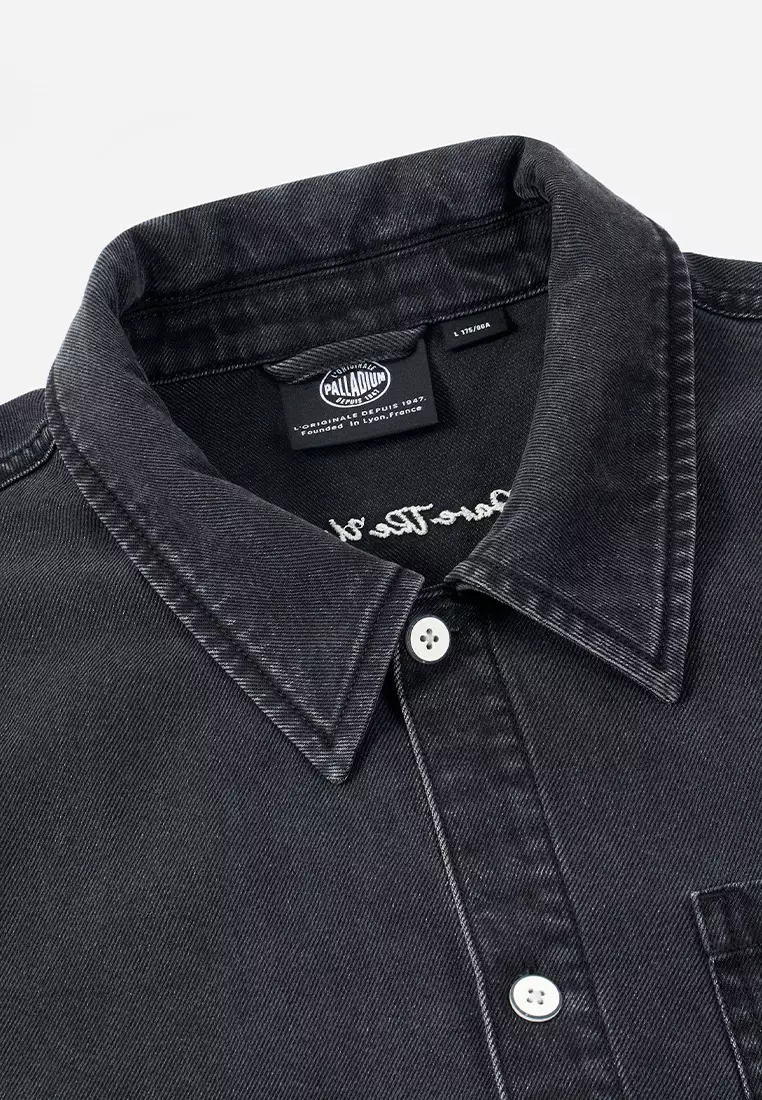 男裝 PALLADIUM LOGO 寬鬆長袖牛仔裇衫