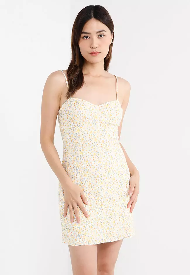 Buy Abercrombie & Fitch Corset Seamed Linen-Blend Mini Dress 2024