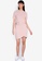 ZALORA BASICS pink Turtle-Neck Fake Wrap Dress A6FC7AACD77E30GS_4
