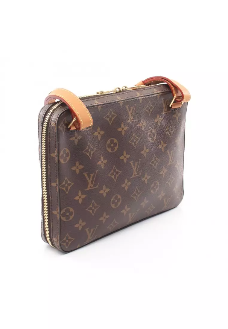 Pre-Loved Louis Vuitton soft trunk Messenger PM monogram Shoulder bag PVC leather Brown