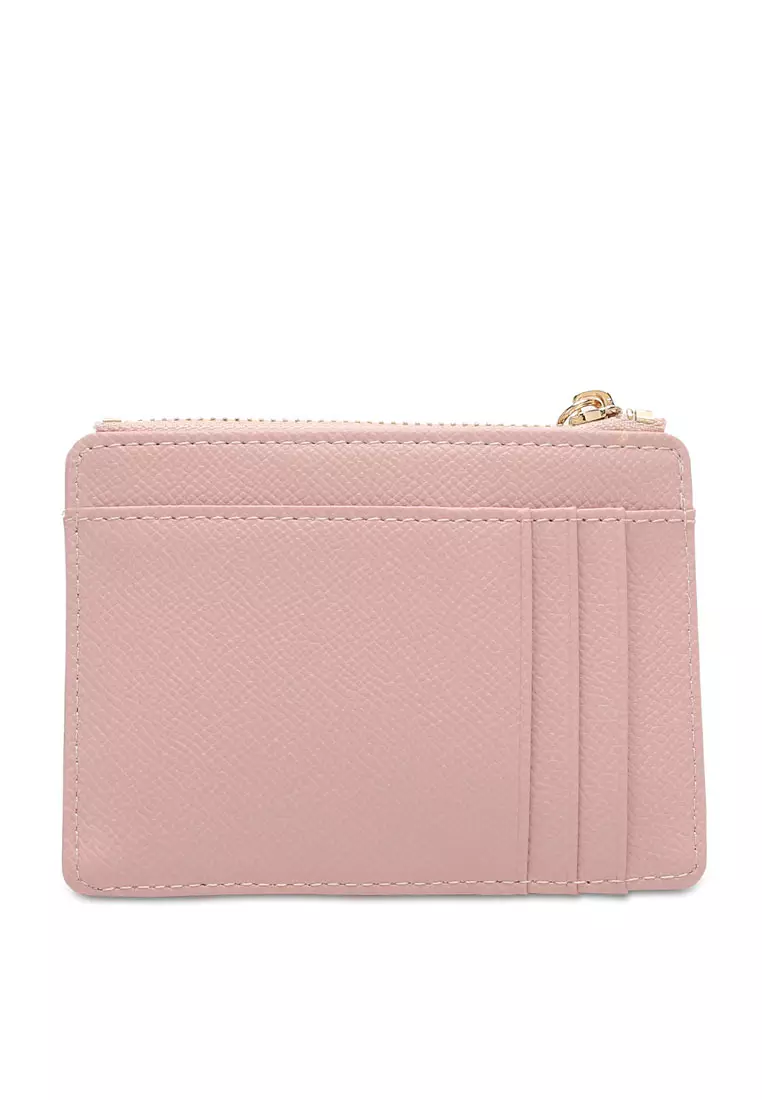 Women's Card Holder With Coin Compartment - Pink