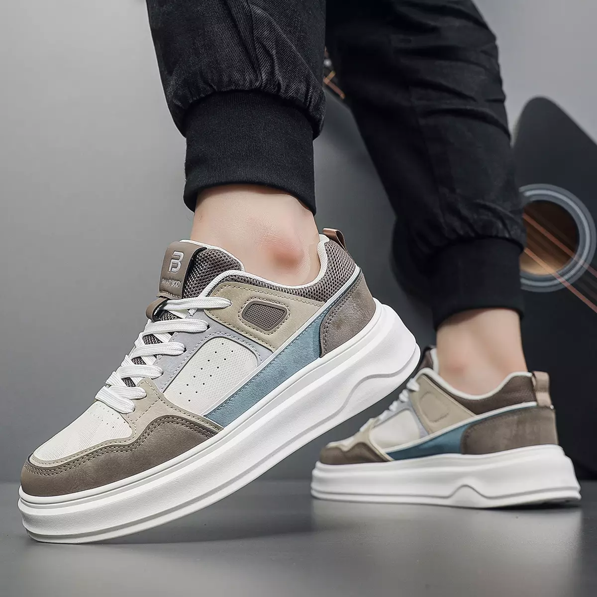 Sepatu Pria Casual Bertali Sneakers Cowok Style Ootd QN2039