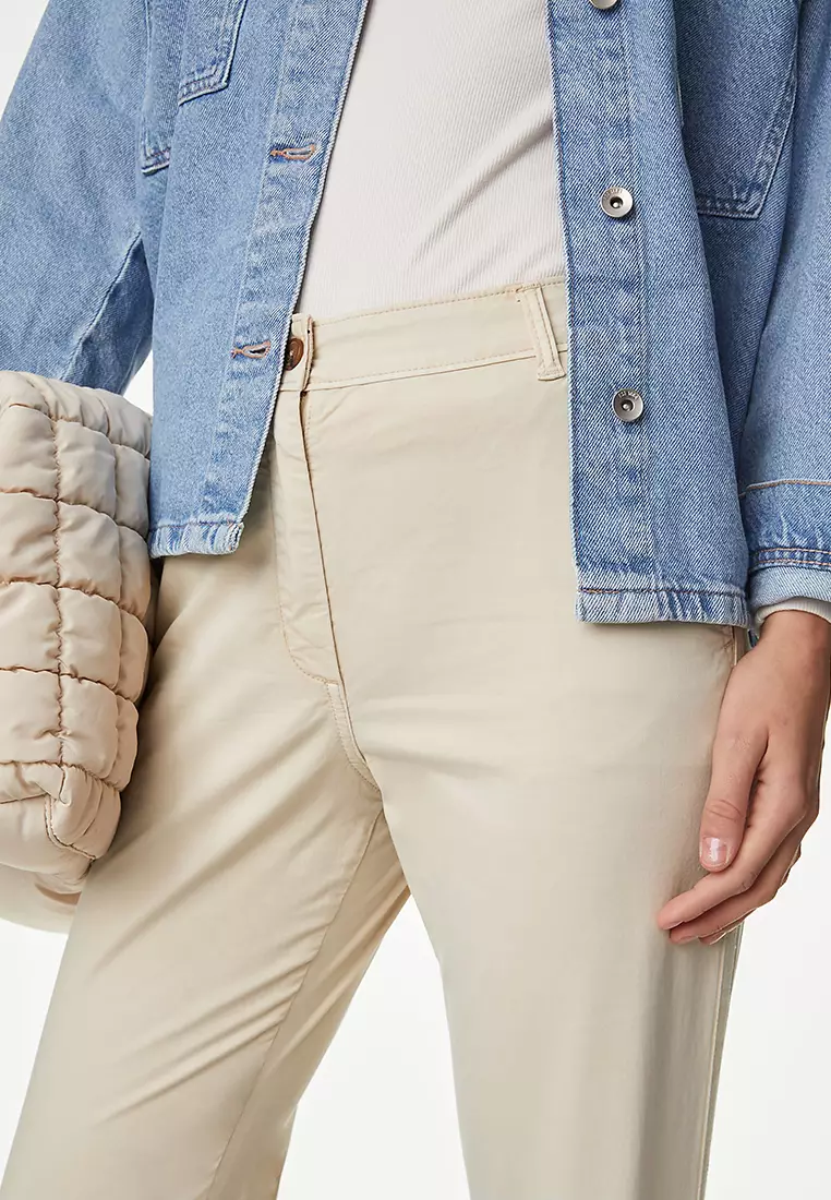 Cotton Rich Tea Dyed Slim Fit Chinos