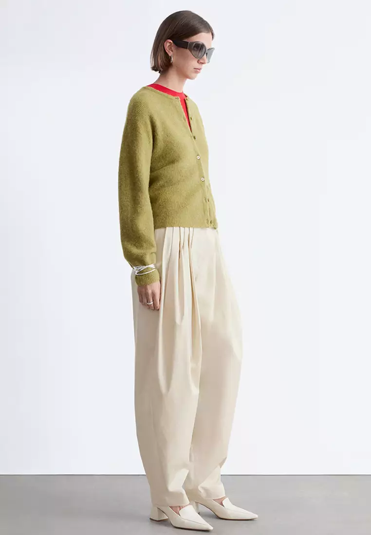 Alpaca-Blend Knitted Cardigan