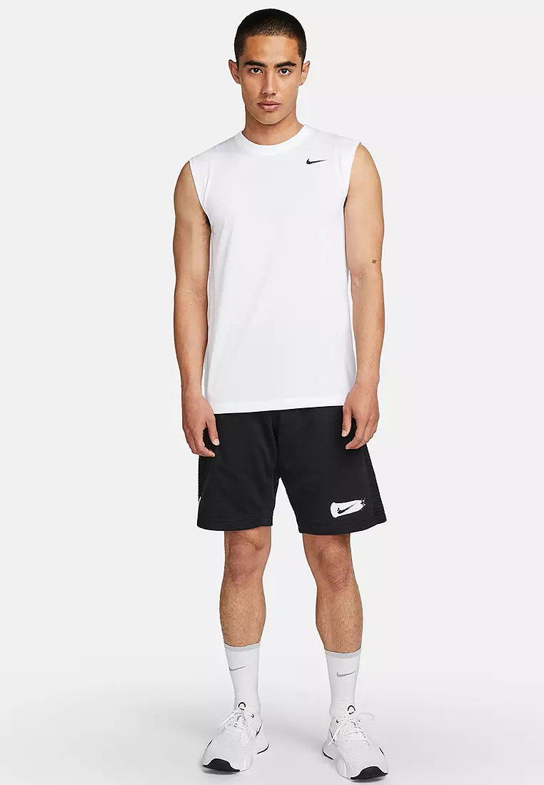 ★ Nike★ Dry Fit Legend Sleeveless Fitness T-Shirt M White Nike Dri-Fit Legend Sleeveless Fitness T-Shirt - White