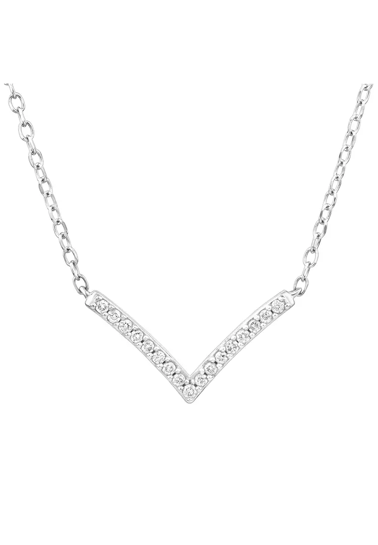 Buy Michael Hill Chevron Necklace with 0.05 Carat TW Diamonds in