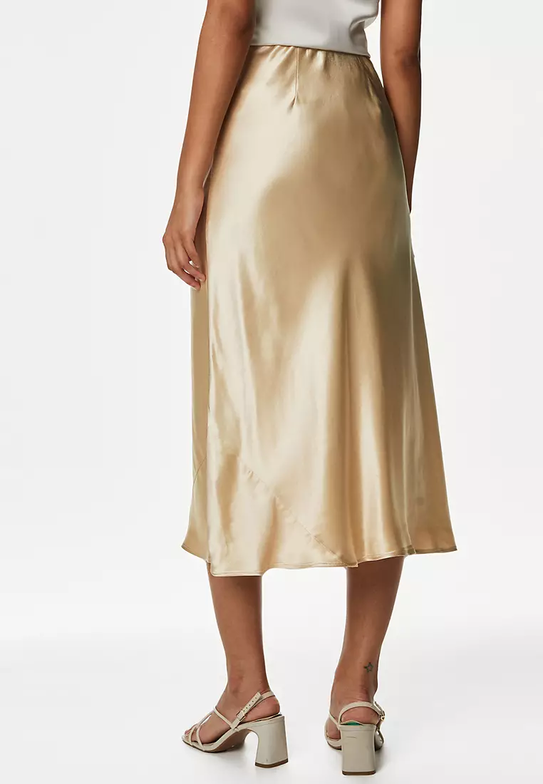 Satin Midaxi Slip Skirt