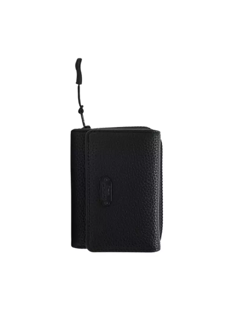 Dompet Wanita Lipat Kecil Wallet Bahan Kulit PU Leather Premium ORIGINAL - Black