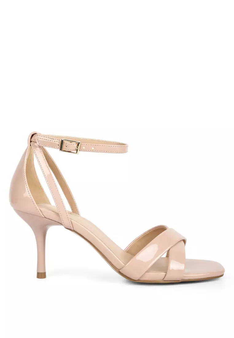 Discount on London Rag  shoes - SKU: Nude Cross Strap Pin Buckle Sandals