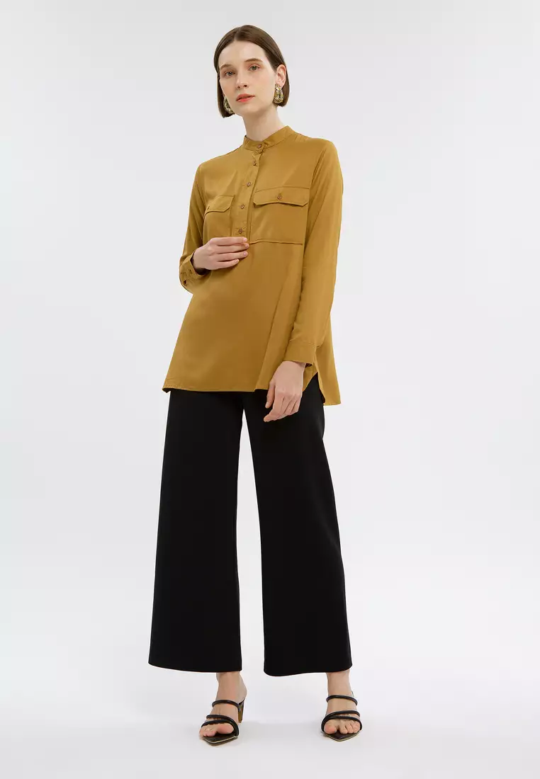 Minimal BB Ganbate Blouse Honey Mustard