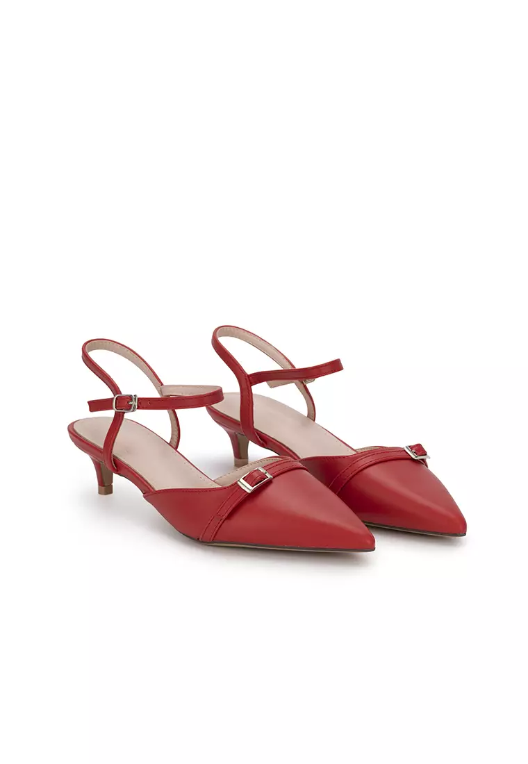 Buy nose ANKLE STRAP KITTEN HEEL PUMP Online ZALORA Malaysia