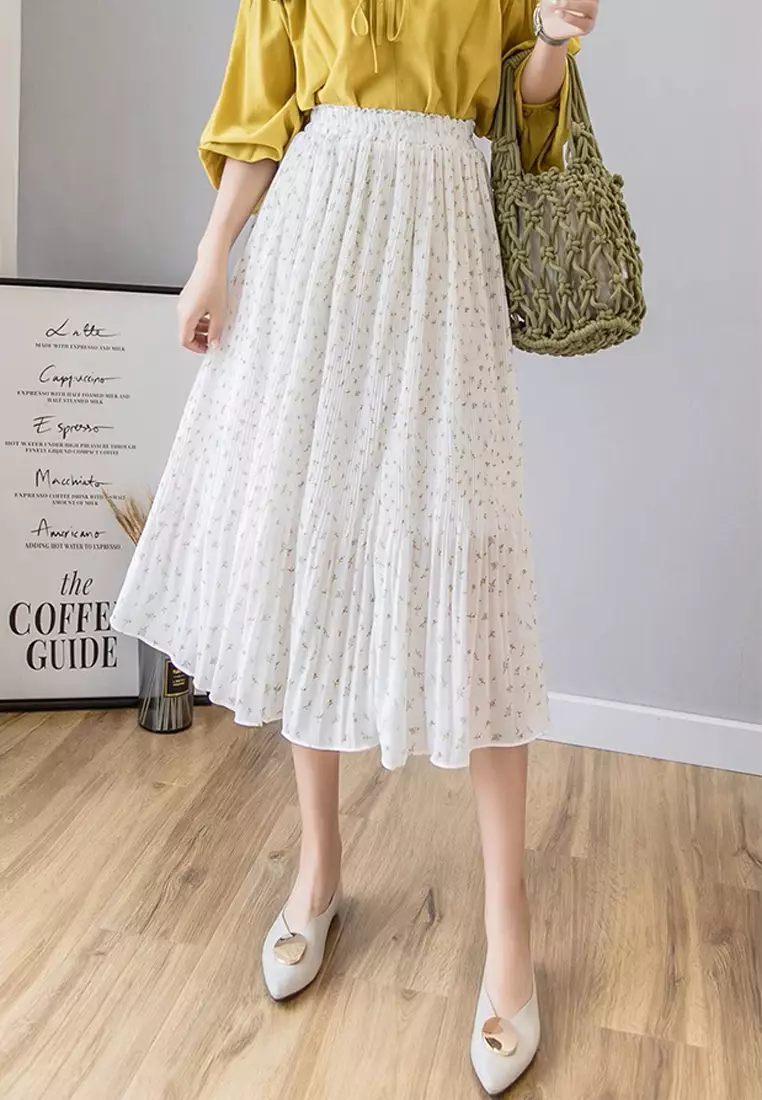 Buy Halo Floral Print Chiffon Pleated Skirt 2025 Online ZALORA
