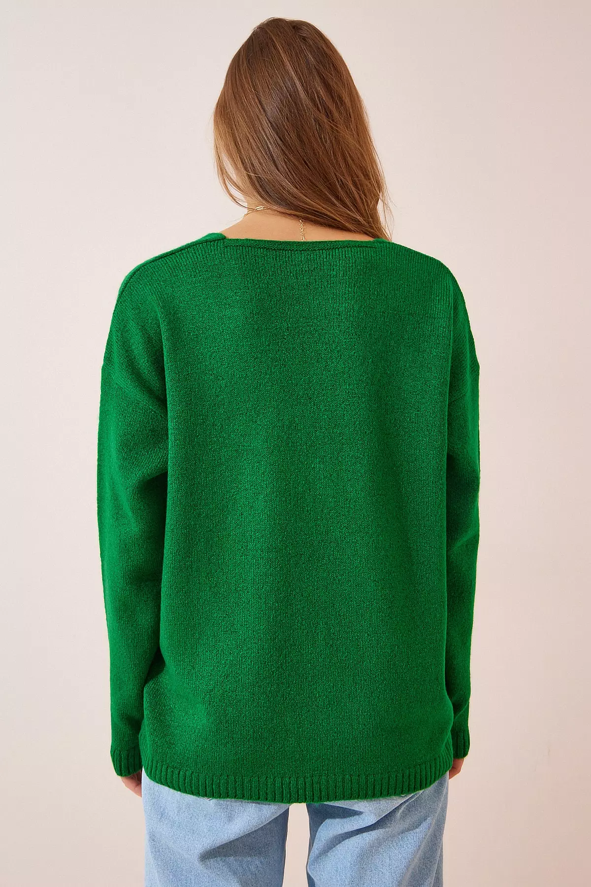 V-Neck Knitwear Sweater