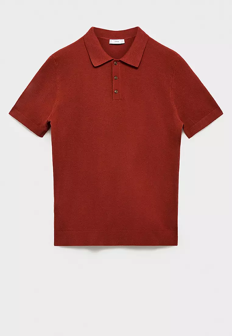Fine-Knit Polo Shirt