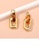 Glamorousky silver Fashion Simple Plated Gold Geometric Square Earrings 91D3FACEE0E307GS_4