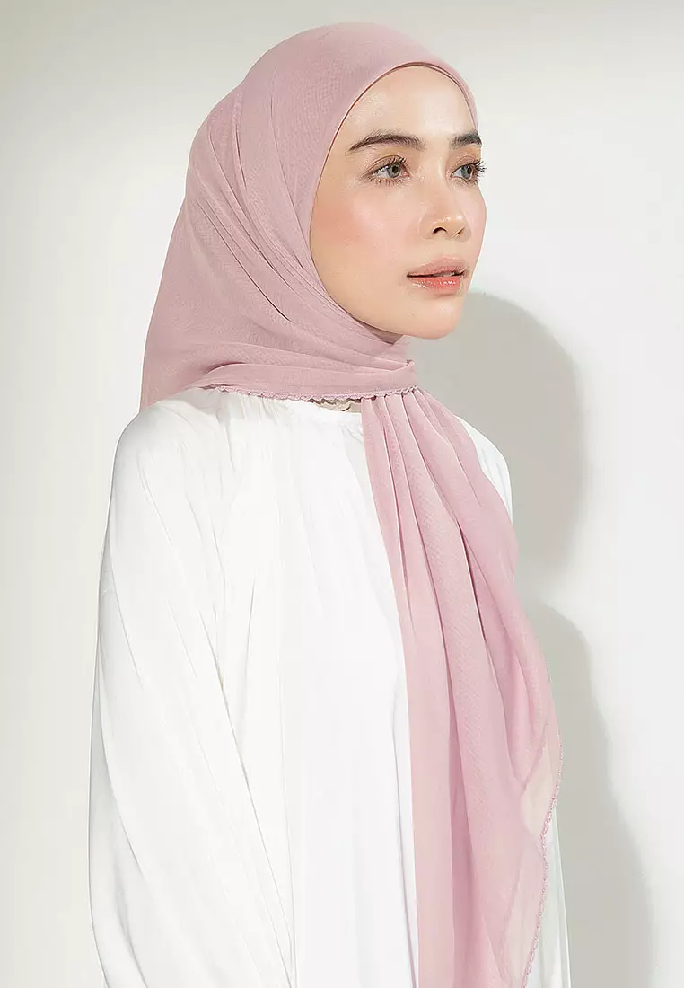 Paris Embroidery Signature Square (Lozy X Hamidah) Purple Pastel